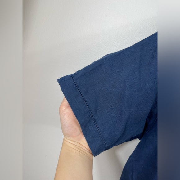 Signatures by Northern Isles Vintage Women's Blue Short Sleeve Shirt Size 6 - Picture 13 of 14